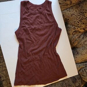 a new day. burt orange/rusty tqnk top